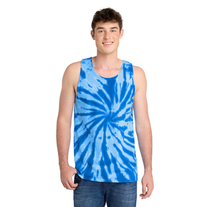 Camiseta sin Mangas con Estampado Tie Dye en Espiral para Hombre, Ropa de Playa de Verano, Logotipo Personalizado, Fábrica de Ropa OEM - Product Image 1