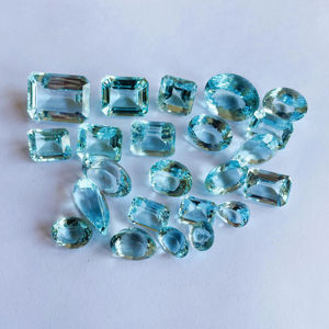 Mezcla de Aguamarina natural piedra preciosa de calidad AAA, corte experto, color azul vibrante, alta claridad y perfecto para cualquier fabricación de joyas - Product Image 2