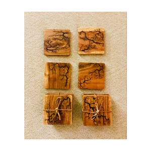 Sous-verre en résine et bois avec forme hexagonale pour décoration de Table, accessoires de Table, tapis et coussins, vente en gros - Product Image 3