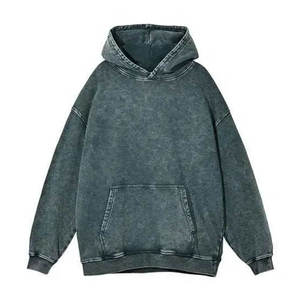 Haute qualité mode Hip Hop 100% coton Xxxxl acide lavage pull grande taille hommes sweats à capuche et sweats unisexe - Product Image 3