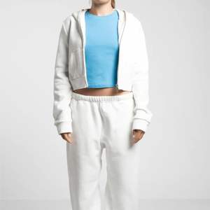 Sudadera con capucha recortada con cremallera completa para mujer de alta calidad, cómoda y elegante, perfecta para ropa informal y entrenamientos - Product Image 3