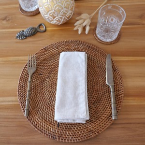 Sets de table ronds en rotin Produits écologiques Fabriqués au Vietnam Décoration de table Napperon tissé Vente en gros Moderne - Product Image 2