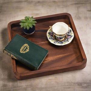 ถาดเสิร์ฟทรงกลมอเนกประสงค์ทำจากไม้อะคาเซีย - Product Image 1