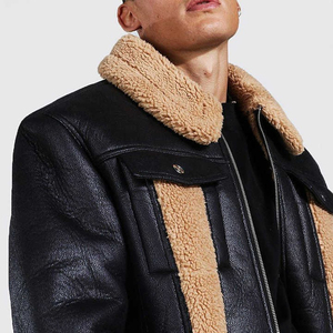 Fast Delivery Customized Packing Good Quality <b>Men's</b> Leather Bomber <b>Jackets</b> Street Style Winter Collection Leather Bomber <b>Jackets</b> - Product Image 6
