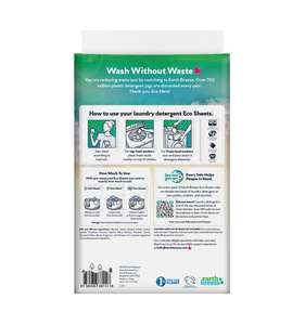 Hojas de detergente para ropa Earth Breeze de exportación-Aroma fresco-Sin jarra de plástico (60 cargas) 30 hojas, tecnología sin líquidos - Product Image 6