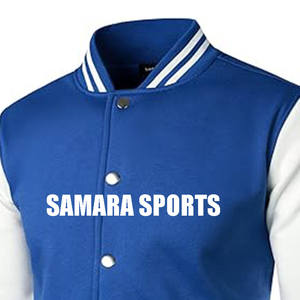 Chaqueta Varsiti de satén de poliéster rojo con diseño en blanco de la más alta calidad, chaqueta Varsiti de manga larga con logotipo personalizado de béisbol para hombre - Product Image 4