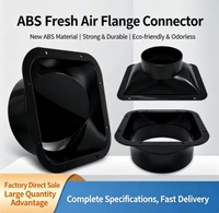 Connecteur à bride angulaire FL250-X en ABS, joint de bride de conduit en plastique pour système de ventilation HVAC d'air frais