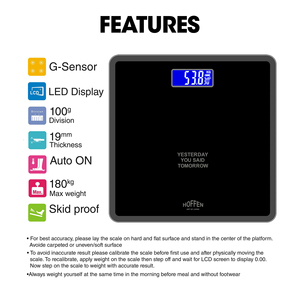 เครื่องชั่งน้ำหนักดิจิตอลกระจกสีทนทานสำหรับใช้ในยิมที่บ้านจอแสดงผล LCD ใช้แบตเตอรี่ - Product Image 4