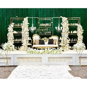 Attractive Wedding <b>Backdrop</b> Stage Decoration Wedding Stage Candle Back-walls Indian Wedding Candle Metal <b>Stand</b> - Product Image 2