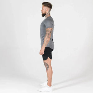 T-shirt de sport pour homme, coupe ample, uni, avec logo personnalisé - Tissu respirant non tissé écologique - Product Image 4