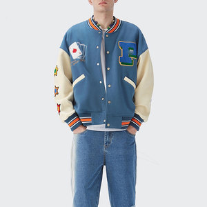 High Quality Men's Stylish Lettermen Jacket with Stand Collar and Front Logo Winter Jacket Quick Dry & Breathable - Product Image 3