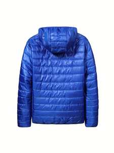 Blouson Bomber Homme Grande Taille Personnalisé, Style Streetwear Hiver, Manteau Matelassé à Capuche Tendance avec Fermeture Éclair, Chaud et Haut de Gamme - Product Image 4