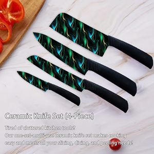 Couteau de chef en céramique, revêtement céramique, plastique, ambidextre, passe au lave-vaisselle, pour un usage quotidien, qualité supérieure, prix d'usine, vente chaude - Product Image 4