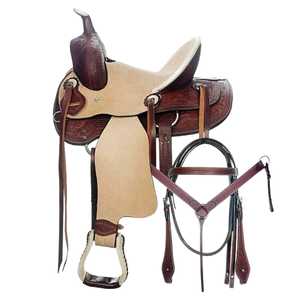 Sillín de carreras de barril occidental con logotipo personalizado de calidad superior, diseño de cuero sintético duradero, entretenimiento deportivo para montar a caballo - Product Image 1