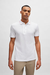 T-shirt polo en coton blanc de haute qualité pour homme, respirant et écologique avec broderie de logo personnalisée - Product Image 3