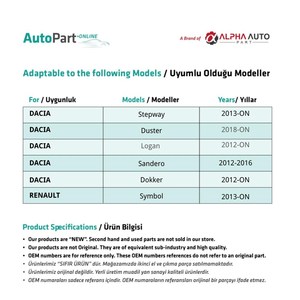 Feu de signalisation côté gauche pour Dacia Stepway, Duster, Logan2, Sandero2, Dokker 2 FD113634 - Product Image 5