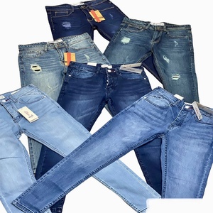 กางเกงยีนส์แฟชั่นกับข้อเท้าพอดีกับผ้ายีนส์โซนที่มีหมุดและซักแบบสุ่มสำหรับชุดลำลองและสวมใส่ในชีวิตประจำวัน - Product Image 6