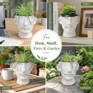 Pot de fleurs artistique nordique en forme de tête humaine, sculpture en résine, pot à succulentes, buste de statue grecque, <span class=keywords><strong>vase</strong></span> pour table - Product Image 3