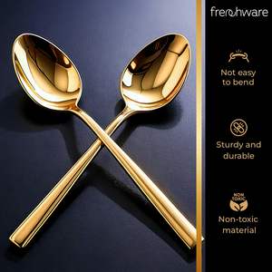 Ensemble de couverts dorés élégants conçu en acier inoxydable de qualité supérieure, ajoutant du charme aux tables à manger - Product Image 3