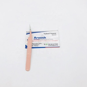 Pince à épiler professionnelle pour extensions de cils, en acier inoxydable japonais, avec poignée diamantée, logo personnalisé, pointe pointue - Product Image 1