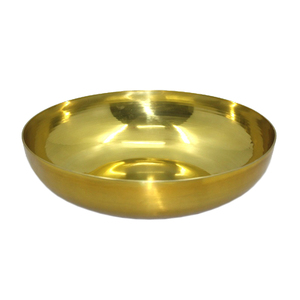 Bol de service alimentaire de forme ronde en fer de conception standard cuisine finie argentée et bols de service et décoratifs de table en vrac faits à la main - Product Image 2