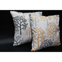 Housse de coussin carrée moderne de qualité supérieure 100% coton, douce, écologique, lavable, avec un magnifique design imprimé pour la maison
