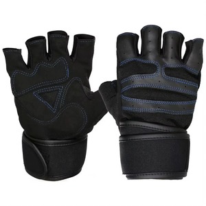 Empuñaduras de cuero para levantamiento de pesas, protección de Palma con muñequeras para gimnasio, entrenamiento, ejercicio, guantes de entrenamiento OEM - Product Image 5