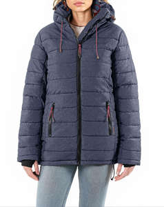 Chaquetas Acolchadas Transpirables con Logotipo Personalizado al por Mayor, Nueva Ropa de Invierno, Chaqueta Cortavientos de Manga Larga para Mujer, de Primera Calidad - Product Image 1