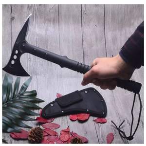 Hacha de Supervivencia de Doble Hoja de Grado Industrial para Camping y Actividades al Aire Libre, Hacha de Mano de Acero Inoxidable de Alta Calidad con Mango de Acero, 400 mm de Longitud Total - Product Image 2