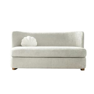 Chaise sans accoudoirs de style moderne la plus vendue avec coussin rembourré et pieds en chêne blanc pour salon, chambre ou hôtel - Product Image 2