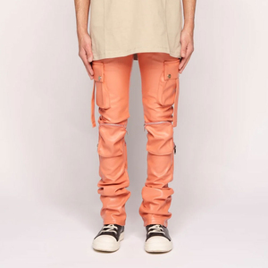 Pantalones de Cuero Genuino Acolchados Estilo Motero, Piel de Oveja Auténtica, Aspecto Elegante para Hombre, Precio de Mayoreo Económico - Product Image 1