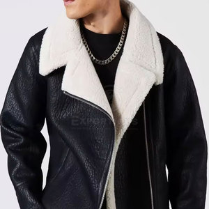 แจ็คเก็ตหนังฤดูหนาวแบบสั่งทำขายส่งรุ่นใหม่ล่าสุด แขนยาว ระบายอากาศได้ดี น้ำหนักเบา แจ็คเก็ตขนสัตว์สำหรับผู้ชาย ด้านหน้าเป็นมิตรกับสิ่งแวดล้อม - Product Image 3