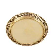 Platos de servicio redondos grandes, platos de bandeja de servicio de 16 "/14"/12 ", platos de bandeja para servir comida, bandejas de servicio de latón aptas para lavavajillas, - Product Image 6