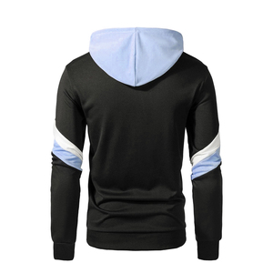 เสื้อฮู้ดดี้ผ้าโพลีเอสเตอร์คุณภาพสูง ทรงปกติ สไตล์สตรีทแฟชั่น สำหรับผู้ชาย ฤดูใบไม้ร่วง แบบสั่งทำได้ สีสันตัดกัน - Product Image 5