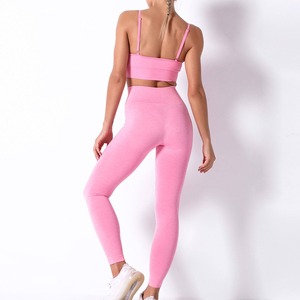Ropa de yoga elástica de compresión de cintura alta Deporte Mujer ropa deportiva Fitness yoga Leggings conjuntos de mujer - Product Image 2