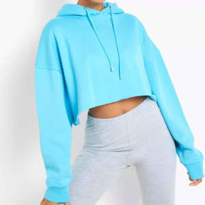 Hoodies courts pour femmes respirants, entièrement personnalisés, nouvelle mode, vente chaude, qualité supérieure, hoodies courts à prix avantageux - Product Image 4