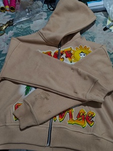 Sweat à capuche zippé décontracté d'hiver imprimé DTF de qualité supérieure, en polaire doux, personnalisé, impression couleur intégrale sans fissures, 100% coton - Product Image 6