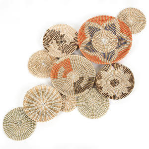 Straw seagrass <b>wall</b> <b>decor</b> natural fiber hanging baskets <b>for</b> home <b>decoration</b> different designs - Product Image 1