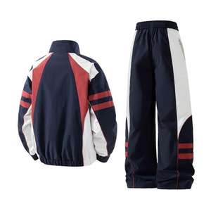 Ropa deportiva transpirable con estampado de logotipo personalizado para hombre 2025, diseño de bloque de Color sólido, ropa de calle impermeable de invierno de talla grande - Product Image 2