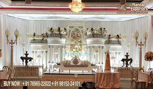 Magnífico Escenario de Boda y Mandap, Decoración Tradicional India, Escenario de Boda de Madera y Diseñador de Mandap, Escenario de Boda Regional en el Reino Unido - Product Image 4