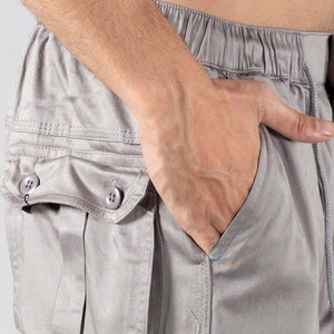 Top qualité 100% coton Design personnalisé nouveauté pantalons Cargo pour hommes multi-poches Design uni couleur unie pantalons Cargo pour hommes - Product Image 5