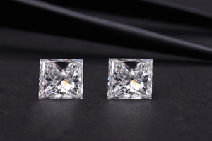 Paire de diamants cultivés en laboratoire coupe princesse CVD/HPHT diamants fantaisie pour boucles d'oreilles et cadeaux d'anniversaire élégants pour bijoux - Product Image 4