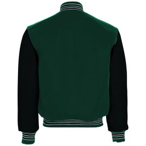 Veste universitaire pour hommes manches en cuir véritable et laine mélangée Letterman Boys College Varsity Jackets XS-5XL - Product Image 4