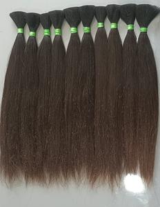 Suave y sedoso negro sin procesar del sur de la India Natural Temple Remy Hair Indian Bulk Straight Hair Single Donor Virgin Human Straight - Product Image 6