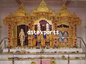 Look attrayant Grande taille Swaminarayan Mandir finition dorée Temple debout au sol DST Exports Mandir pour Community Temple London - Product Image 5