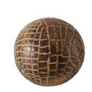 Boule décorative en bois sculpté blanchi à l'ancienne, décoration d'intérieur, accent sphérique, texture de bois naturel, boule décorative pour présentoirs - Product Image 6