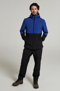 Venta caliente de los hombres de peso ligero Softshell chaqueta transpirable a prueba de viento con capucha abrigo con cremallera frontal completa - Product Image 4