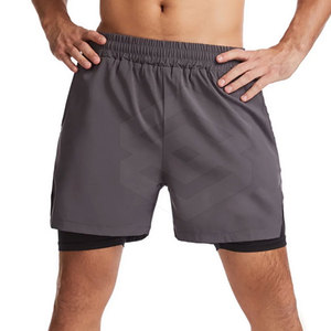 New Arrival Shorts Fashion Double <b>Layer</b> Athletic Shorts Customized Logo Men Double <b>Layer</b> Athletic Shorts Workout in Best Price - Product Image 2