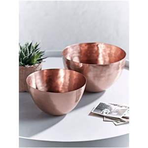 Ensemble de bols de service en métal antique en laiton industriel |   Bols à nourriture décoratifs en or martelé |   Vaisselle et décoration de table en gros - Product Image 4