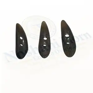 High Quality Buffalo Horn Toggle Button With Holes Wind Coat Horn Toggle Buttons Garment Clothing Craft Sewing Accessory